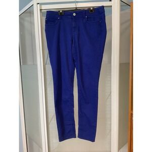 Unknown Skinny Jeans Womens Size 12 Blue Excellent Royal Blue Stretch Denim